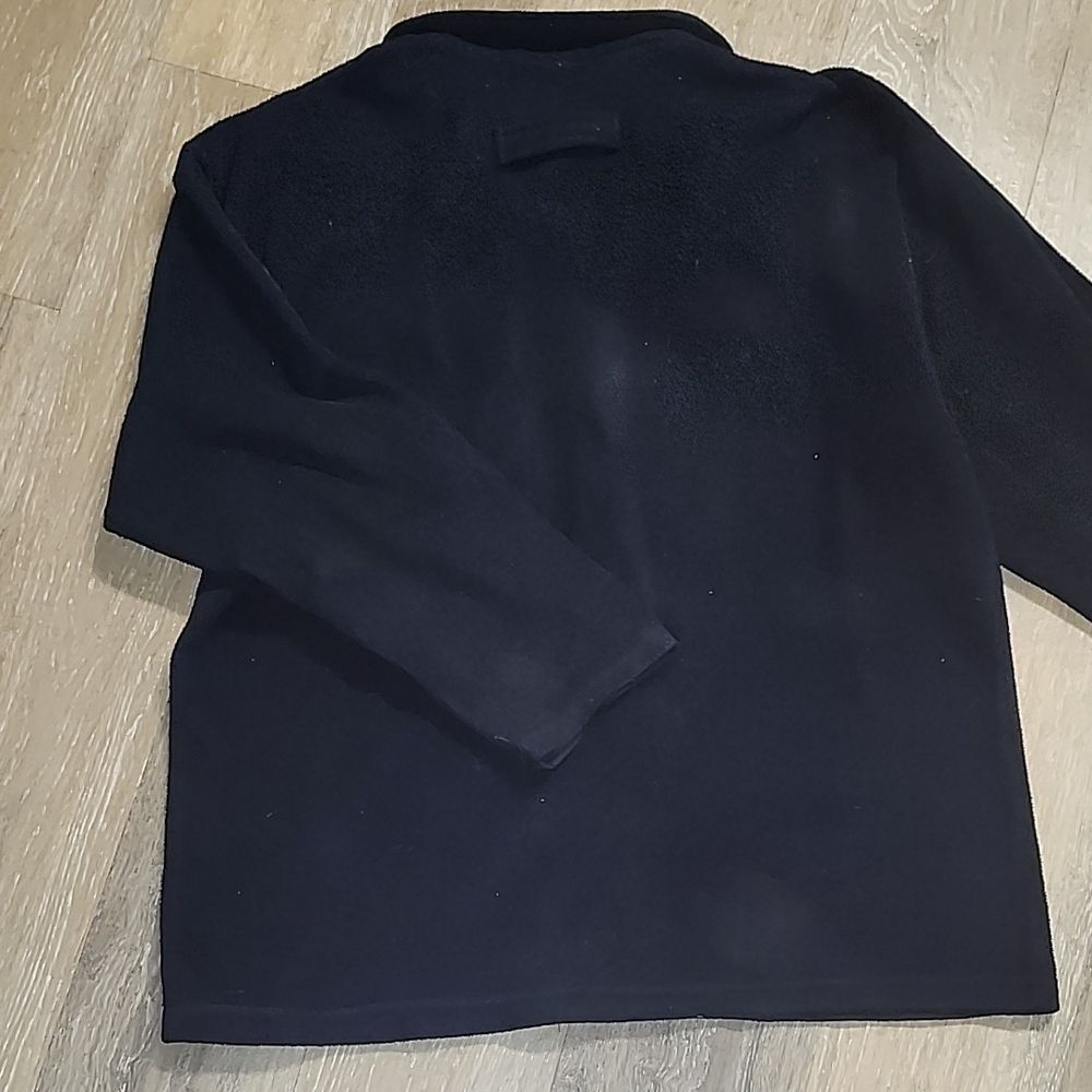 90s Rare Point North Black Fleece Shirt Vintage Beautiful Buttun Up - Picture 5 of 6